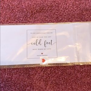 Sock wrap gift to groom